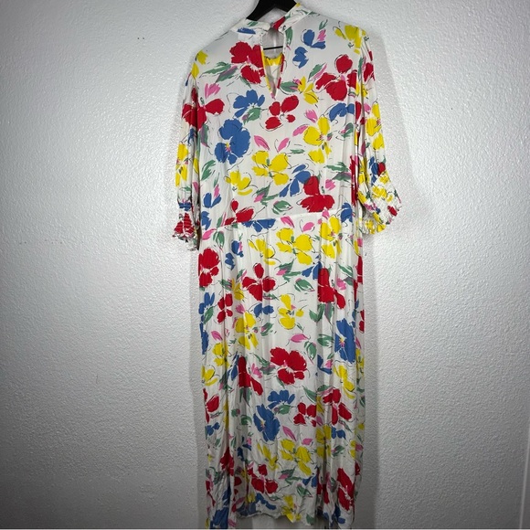 Rixo X Target Floral Mock Neck Cascade Ruffle Dress Maxi 20/22W EUC - Picture 10 of 10